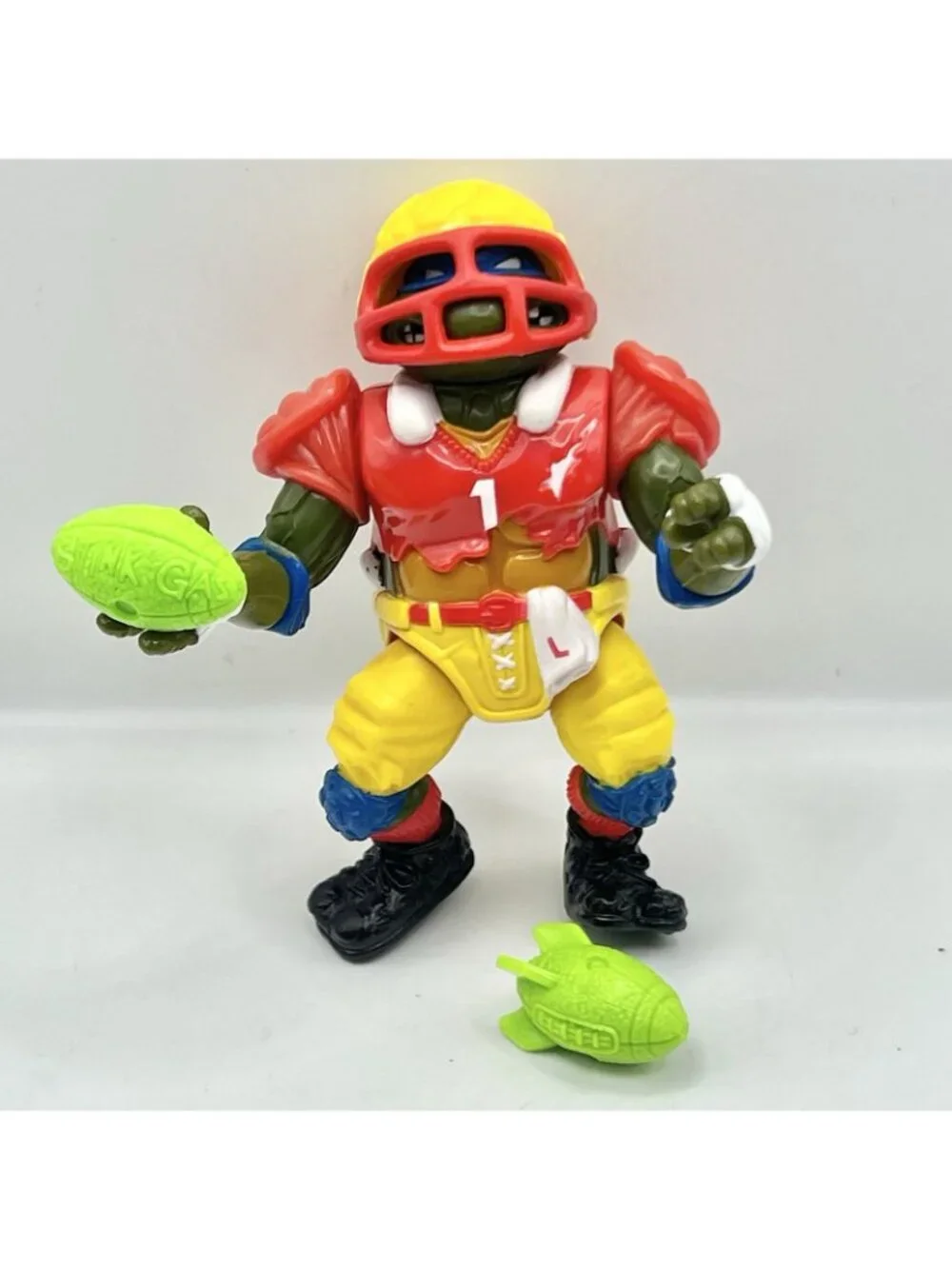 1991 TMNT Teenage Mutant Ninja Turtles TD Tossin Leo Figure Almost Complete
